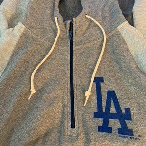 LA Dodgers Hoodie, Quarter Zip, XL, Mens